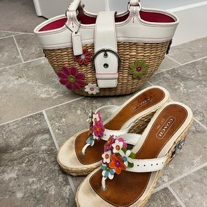 Coach flower purse and wedges 🌸